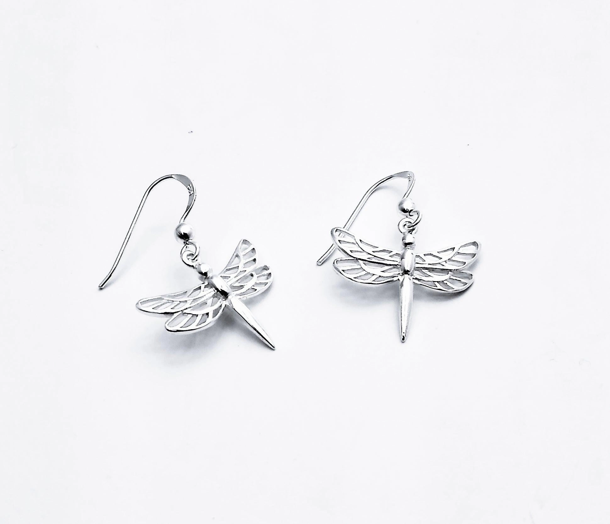 Lifestyle Fit Elegant Gift Sterling Silver Dragonfly Earrings