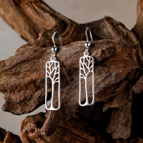 Sterling Silver Framed Tree Intricate Work