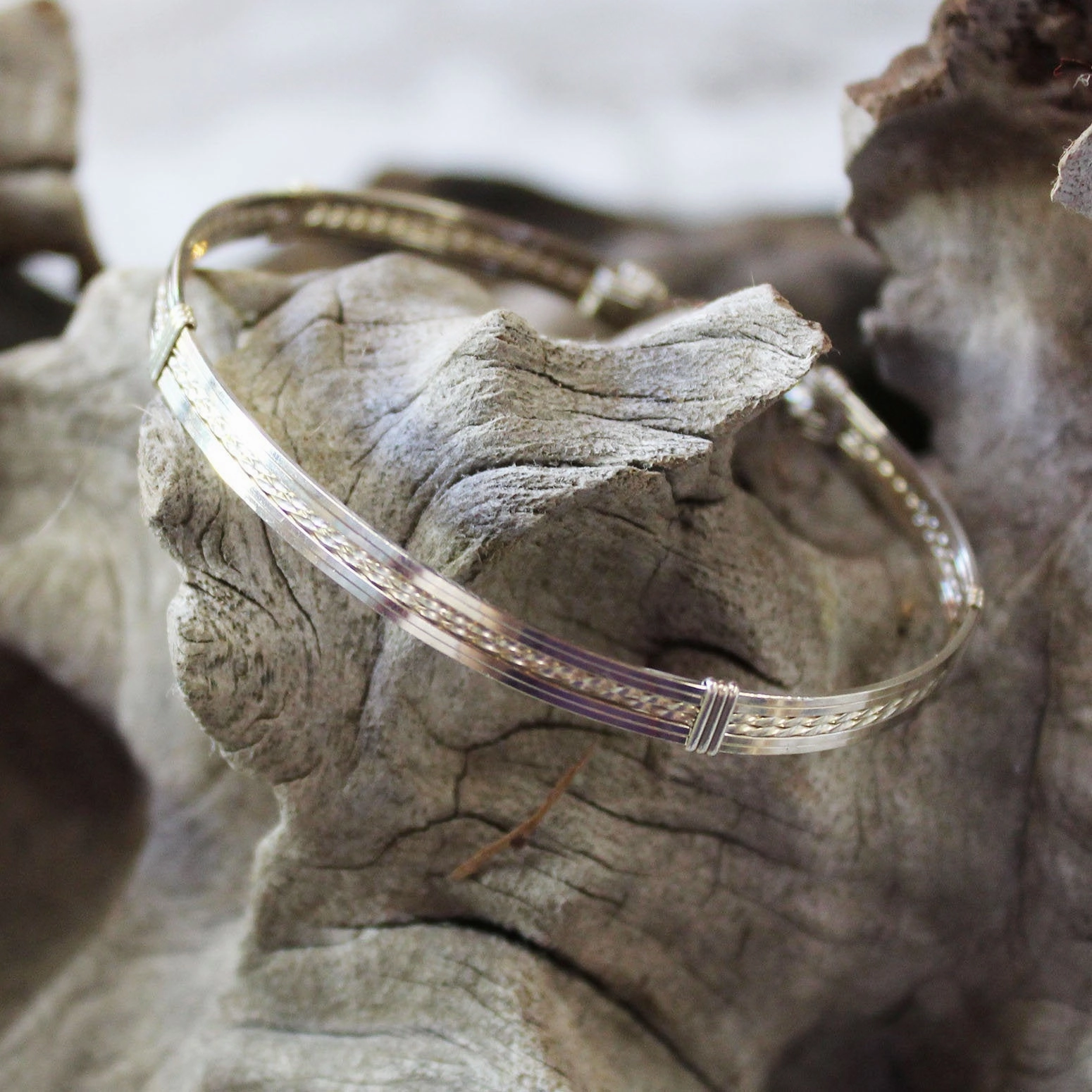 Sterling Silver Fun Wirewrapped Stackable Bracelet  SSTTSS Absolute Necessity