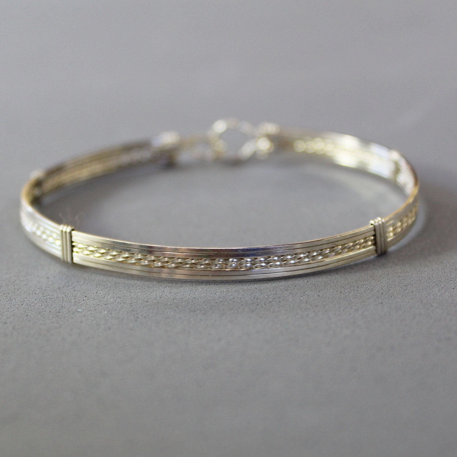 Sterling Silver Fun Wirewrapped Stackable Bracelet  SSTTSS Unforgettable Experience Storybook Style