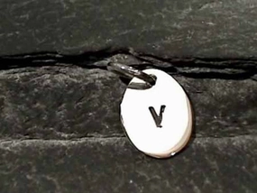 Sterling Silver Letter "V" Charm Essential Pair
