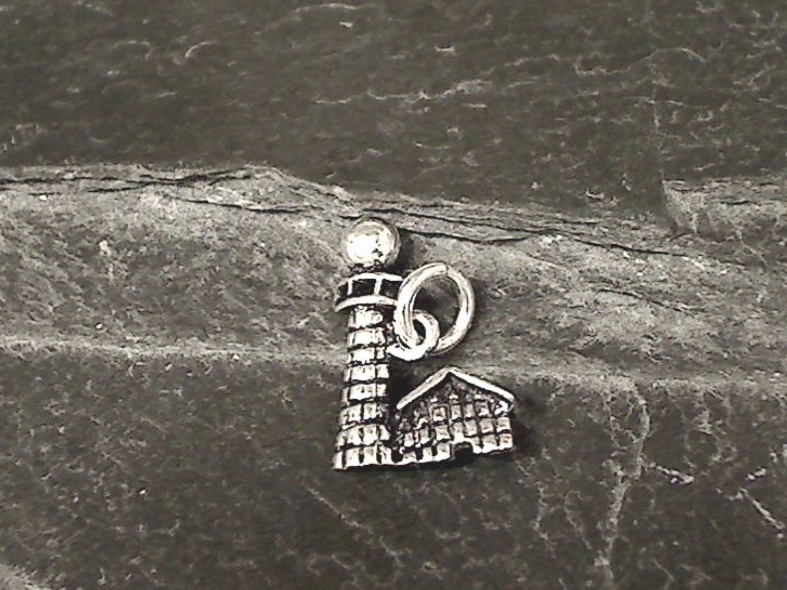Sterling Silver Small Lighthouse Charm / Pendant Stylish Style