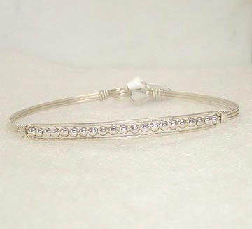 Smooth Alliance Dependable Mixes Sterling Silver Tiny Beads Wire Wrapped Stackable Bracelet