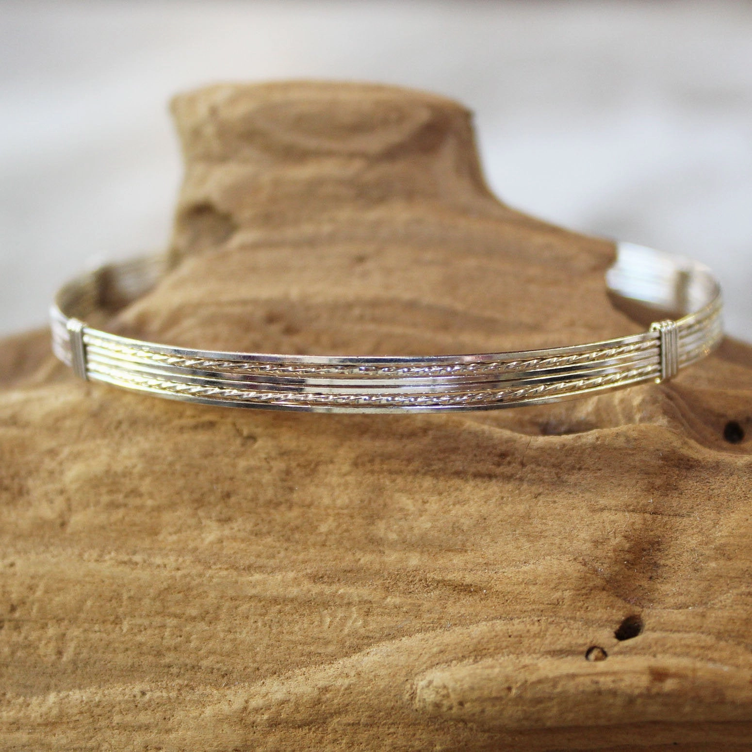 Sterling Silver Wire Sweet Stackable Bracelet  STSSTS Core Item Memorable Amalgamations