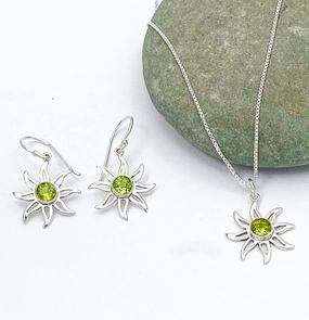 Stone Sun Sterling Silver Dangles Charming Craft