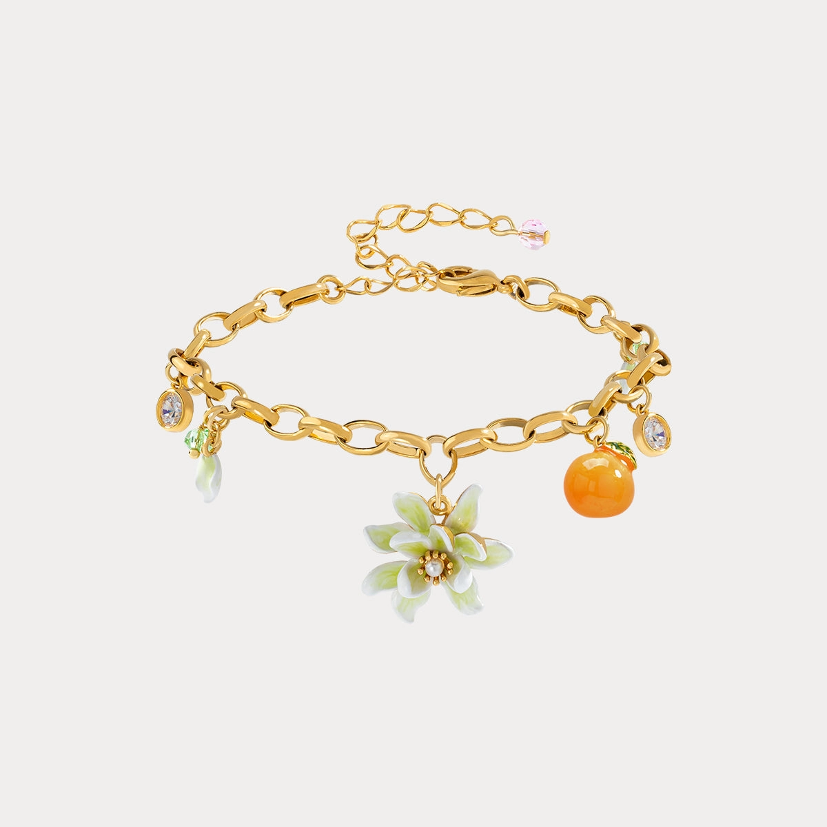 Wise investment Orange Flower Bracelet