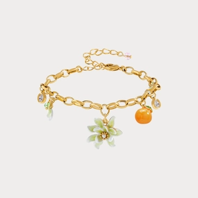 Wise investment Orange Flower Bracelet