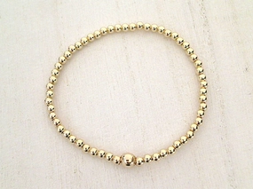Creative Outlet 14kt Gold Filled Stretch Bracelet - Style 4 Small