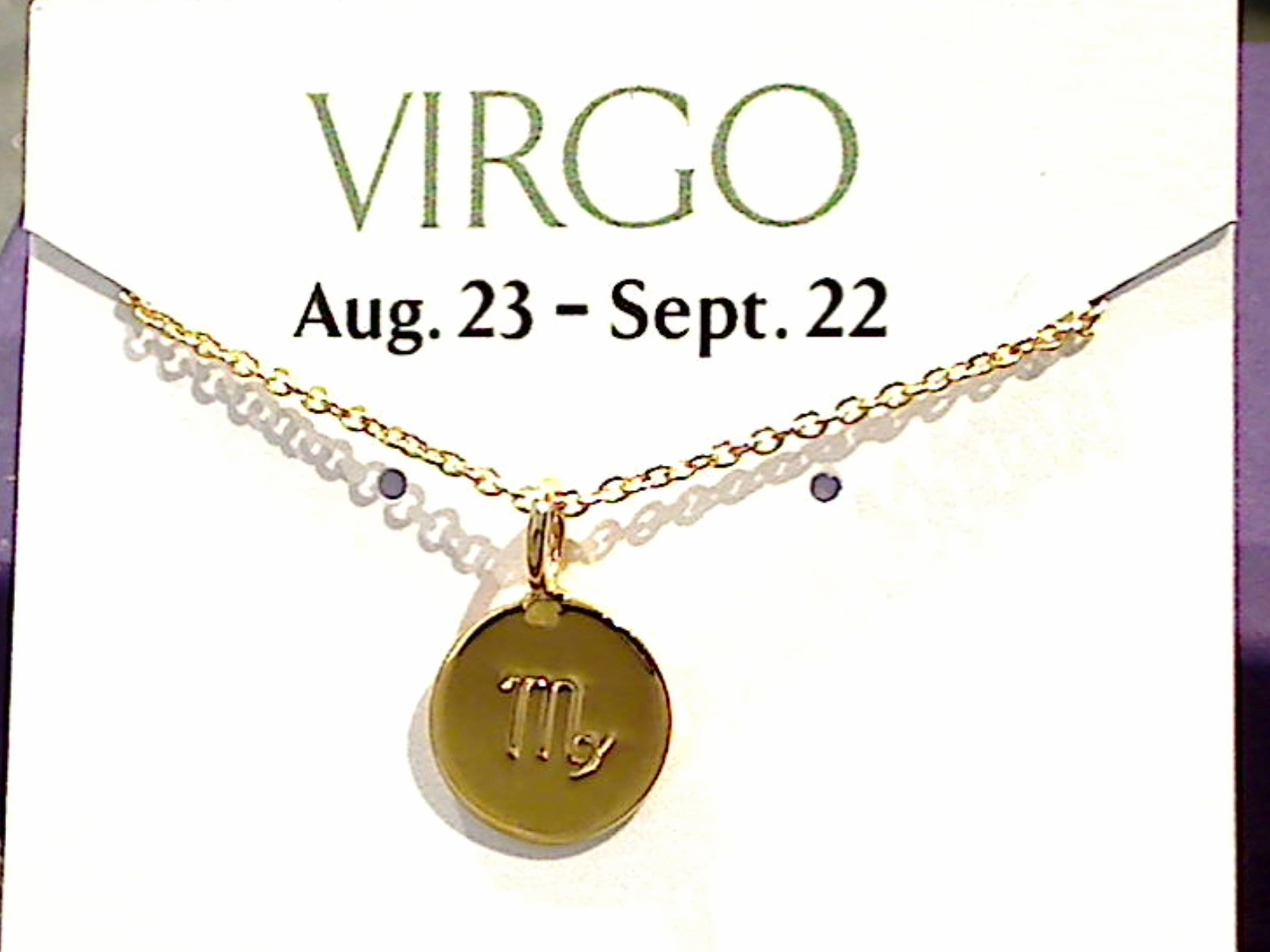 16" - 18" Gold Plated Sterling Virgo Zodiac Necklace Essential Accessory