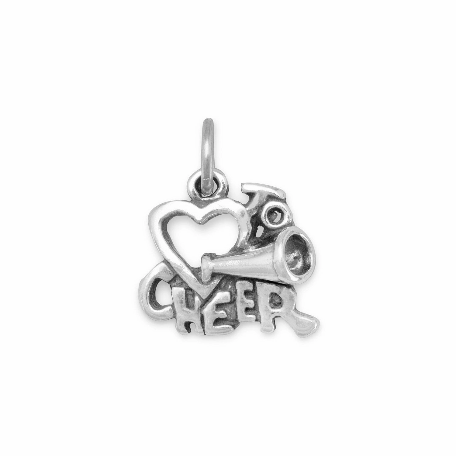 Brunch Outfit Cheerleading Love to Cheer Charm Sterling Silver - Made in the USA