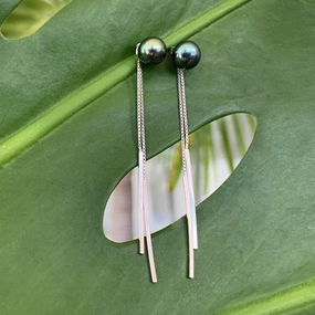 Chopstick Pearl Earrings Social Trinket