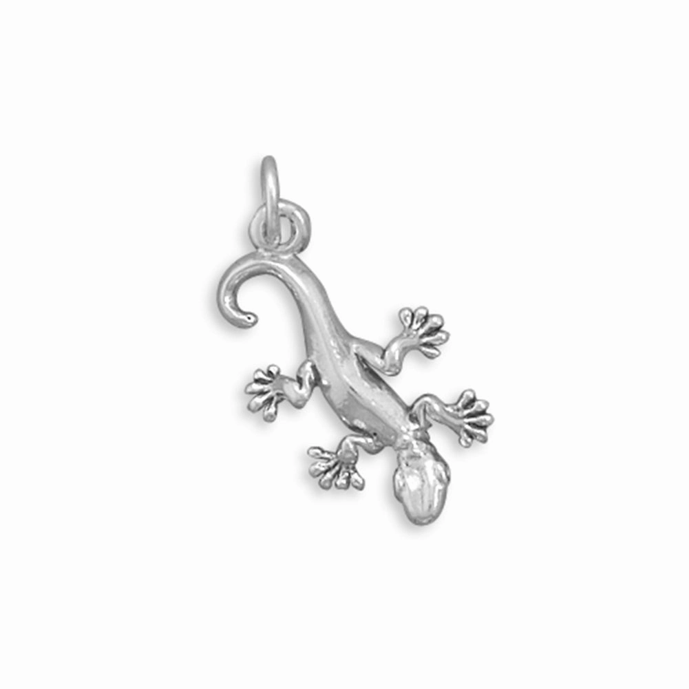 Gecko Charm Sterling Silver Everyday Highlight
