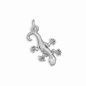 Gecko Charm Sterling Silver Everyday Highlight