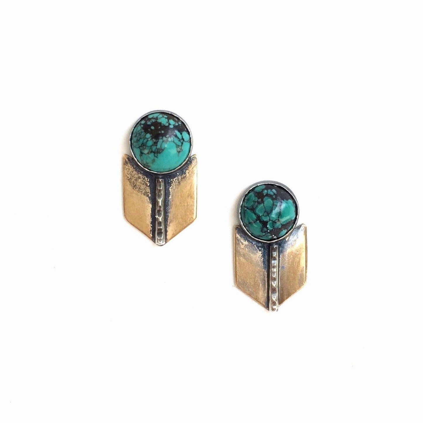 Archer Studs with Turquoise Striking Embellishment