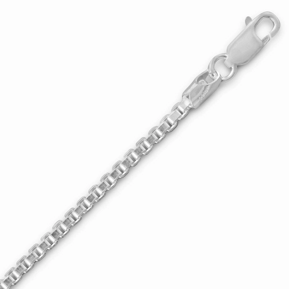 Sterling Silver Extra Heavy Box Chain Necklace 1.5mm Width Stylish Style