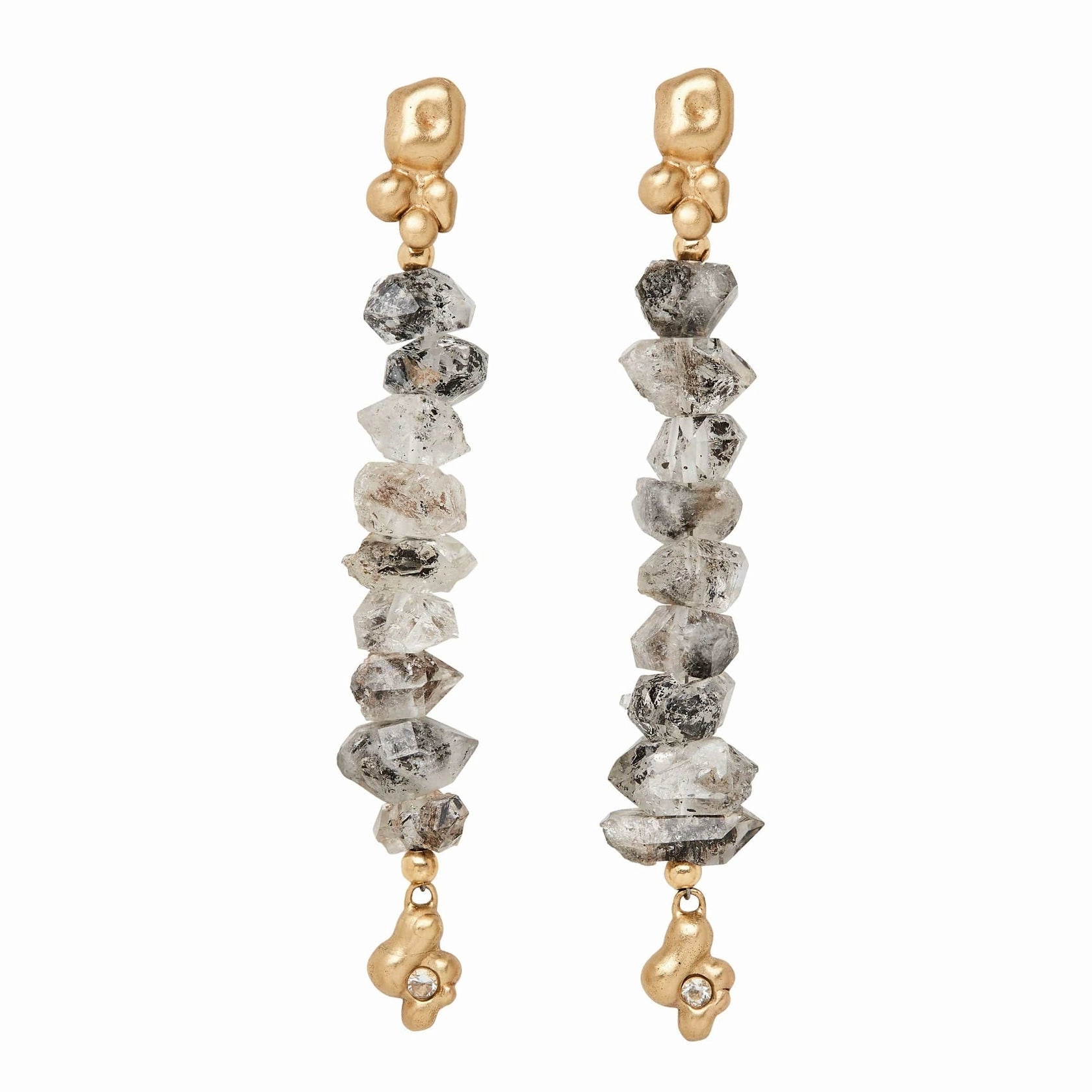 Secure Accessory Substantial Accessory Petite Ore Bronze Herkimer Diamond Earring