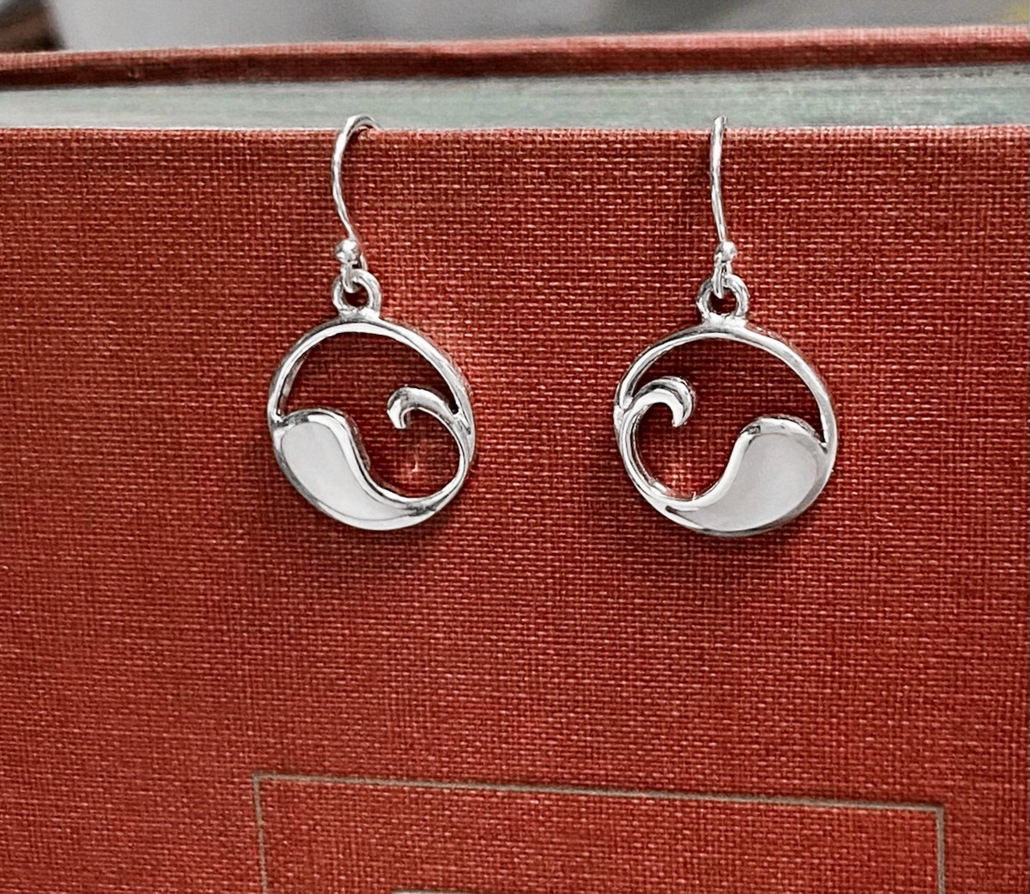Great Wave Earring With Mother Of Pearl and Sterling Everyday Highlight Wedding Gift