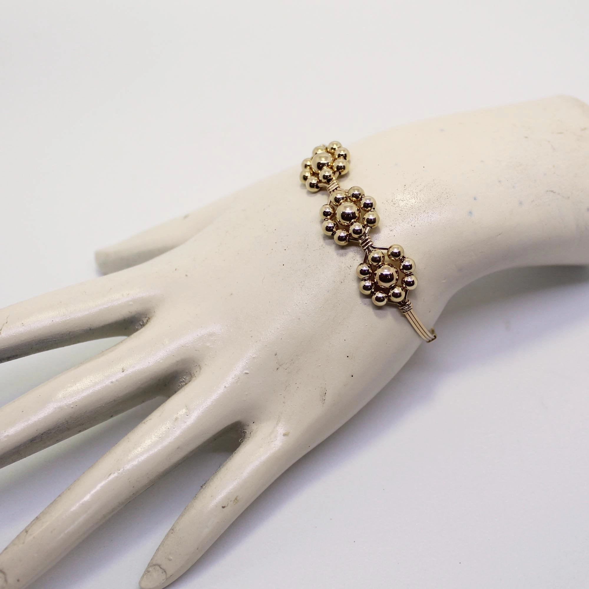 Cross-Border Collection Endless Evolution 14kt Gold Filled or Sterling Silver Beads Beadflower Bracelet