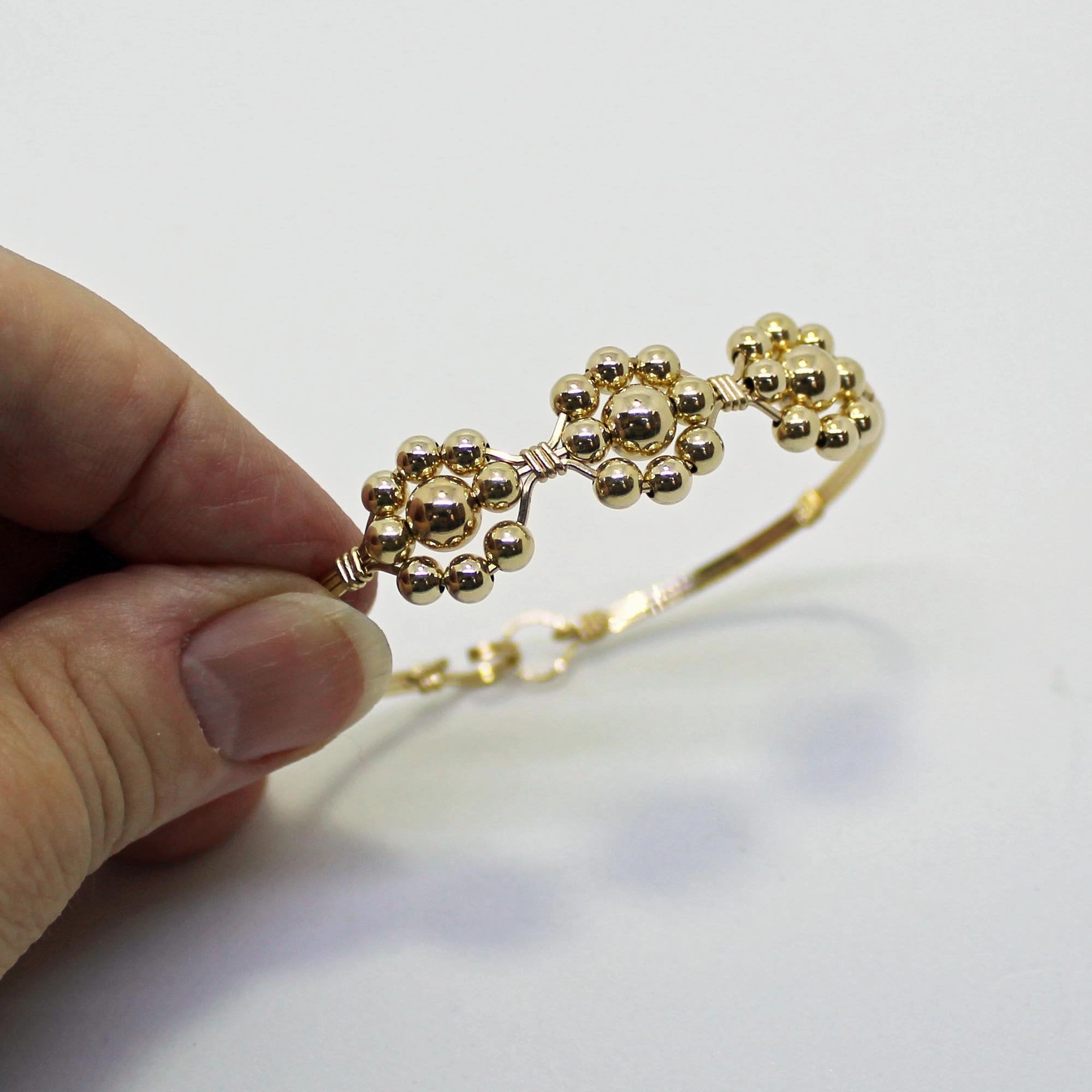 14kt Gold Filled or Sterling Silver Beads Beadflower Bracelet Evening Glam