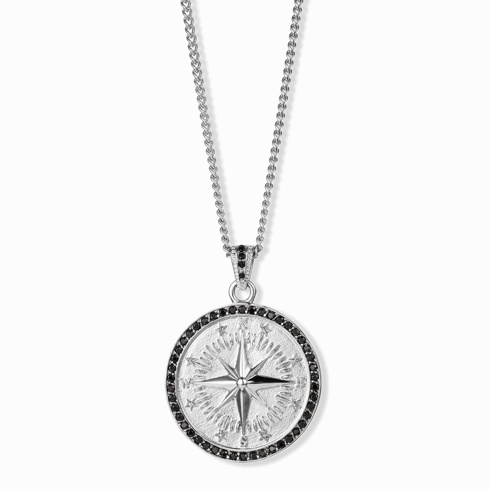 Stunning Detail Vogue Design The Silver Compass Pendant - Essentials Collection