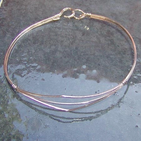Sterling Silver 3-Strand Wire Wrapped Bracelet - SSSpo Layered Looks Delivered With Pride