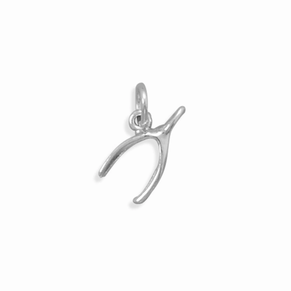 Wishbone Charm Sterling Silver - Made in the USA Formal Vibe