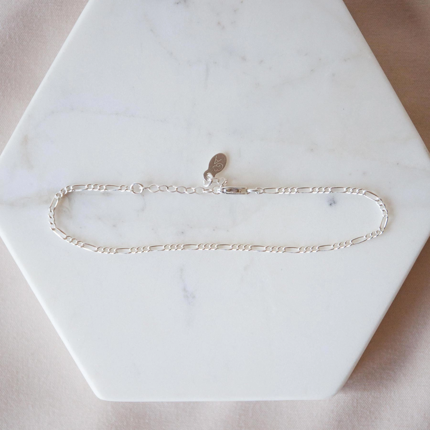 Figaro Chain Bracelet Customizable Options