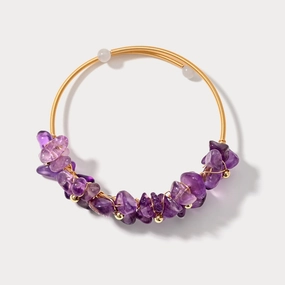 Rapid Craze Amethyst Cuff Bracelet