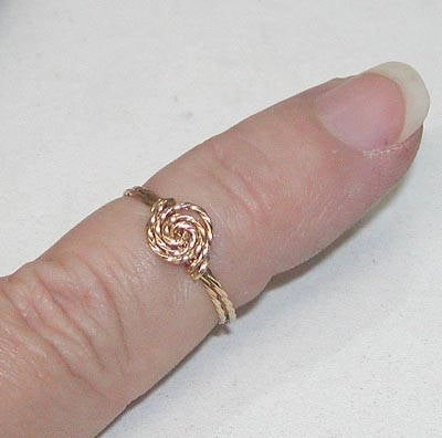 Swirled Rosette 14kt Gold Filled Twist Wire Ring - ON SALE store brand Bold Work