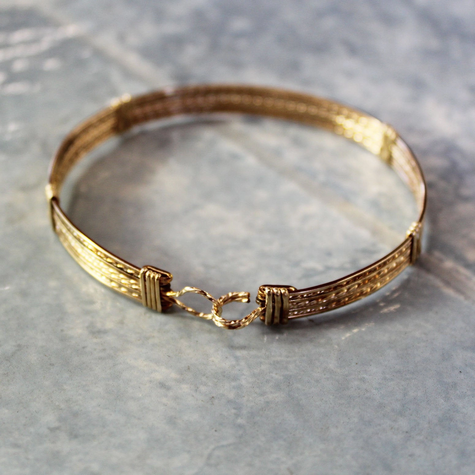 Memorable Fusions Collector??s History Sassy 14kt Gold Filled 8-Strand Wire Wrapped Bracelet  STSTTSTS