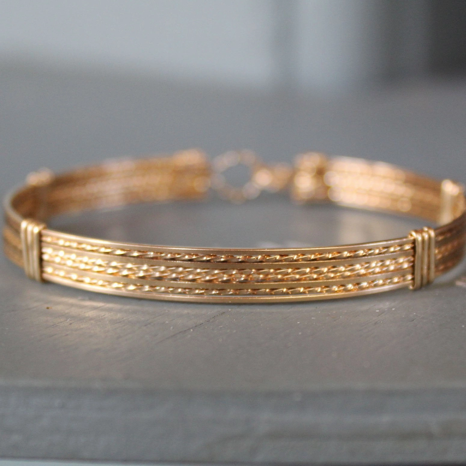 Forward Thinking Modular Design Sassy 14kt Gold Filled 8-Strand Wire Wrapped Bracelet  STSTTSTS
