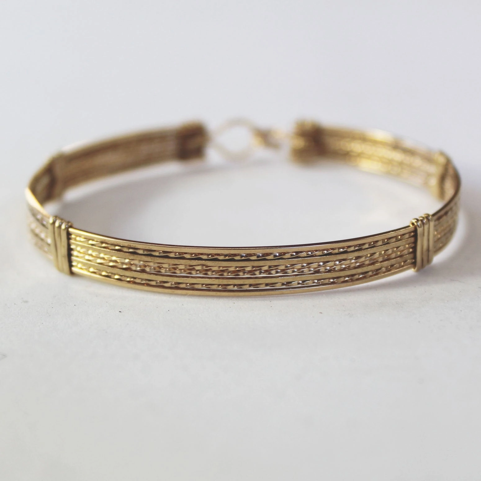 Sassy 14kt Gold Filled 8-Strand Wire Wrapped Bracelet  STSTTSTS Regional Specialty Historical Perspective