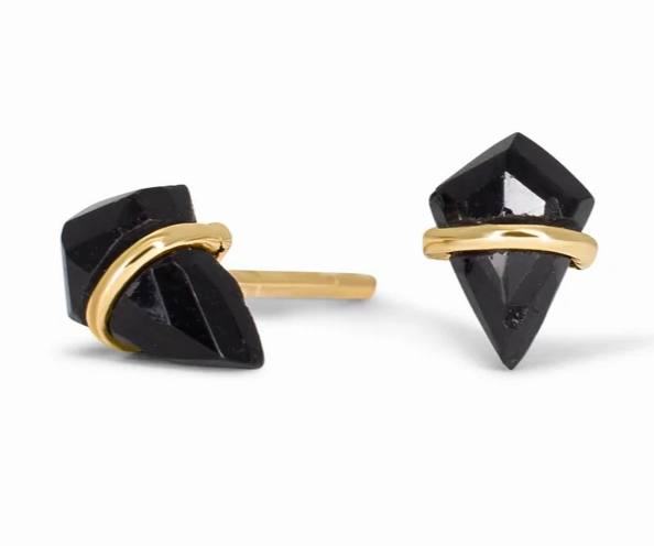 Comfortable Style Teeny Kite Stone Studs - 18k Gold