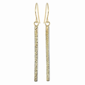 Terra Bar Stick Earrings - 22k/18k Gold, Oxidized Silver Stylish Creation