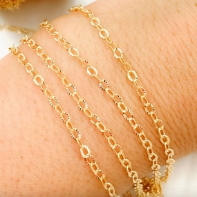 Reliable Maker Textured Oval Chain Bracelet