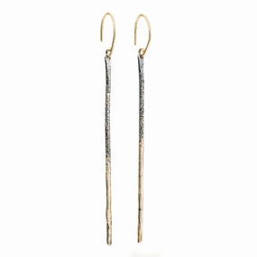 Durable Choice The About Town Earrings - 18k Gold Fused with Oxidized Silver