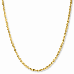 Excellent Adornment Polished Finish The Gold Rope Necklace - Italian Collection