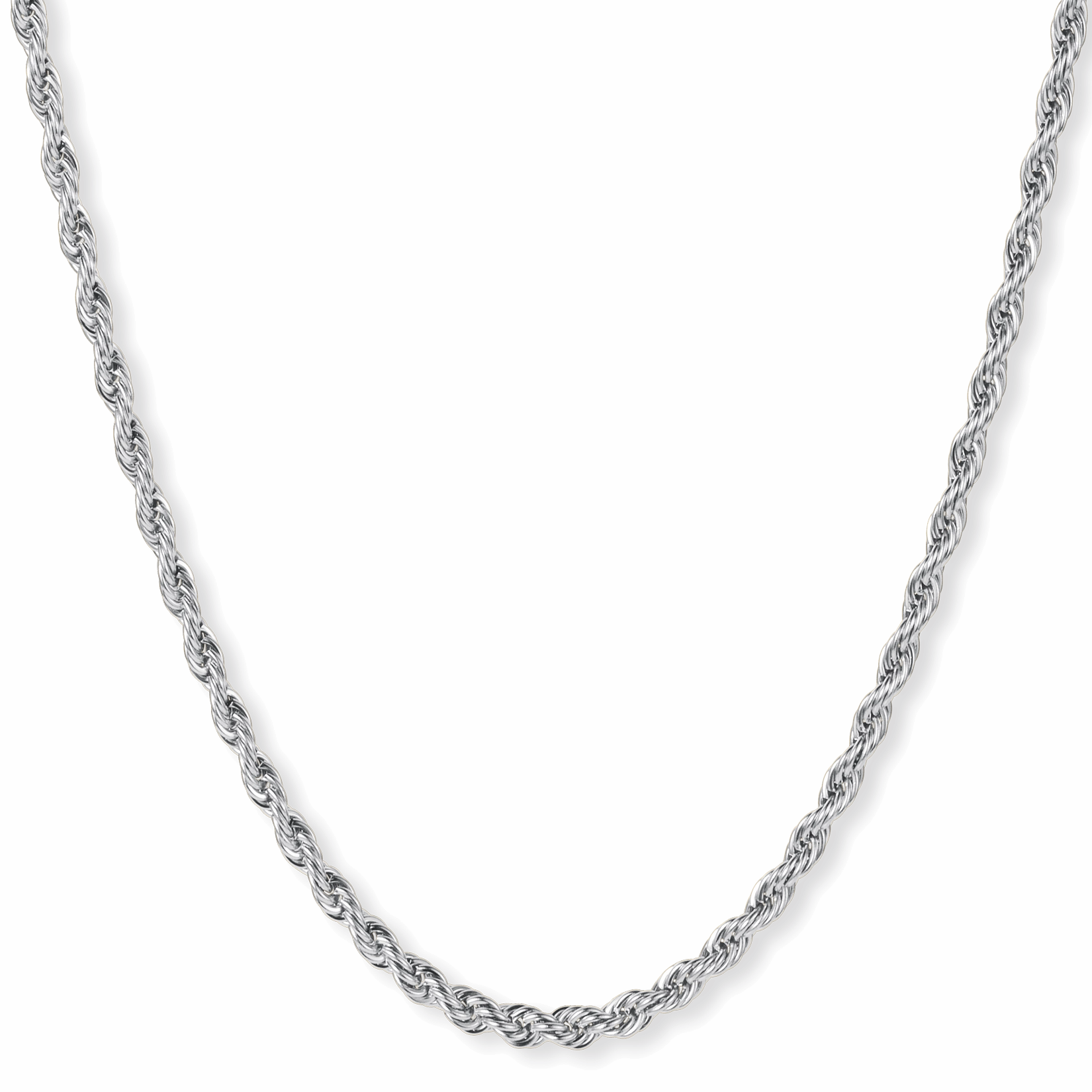 The Silver Rope Necklace - Essentials Collection Sparkling Piece