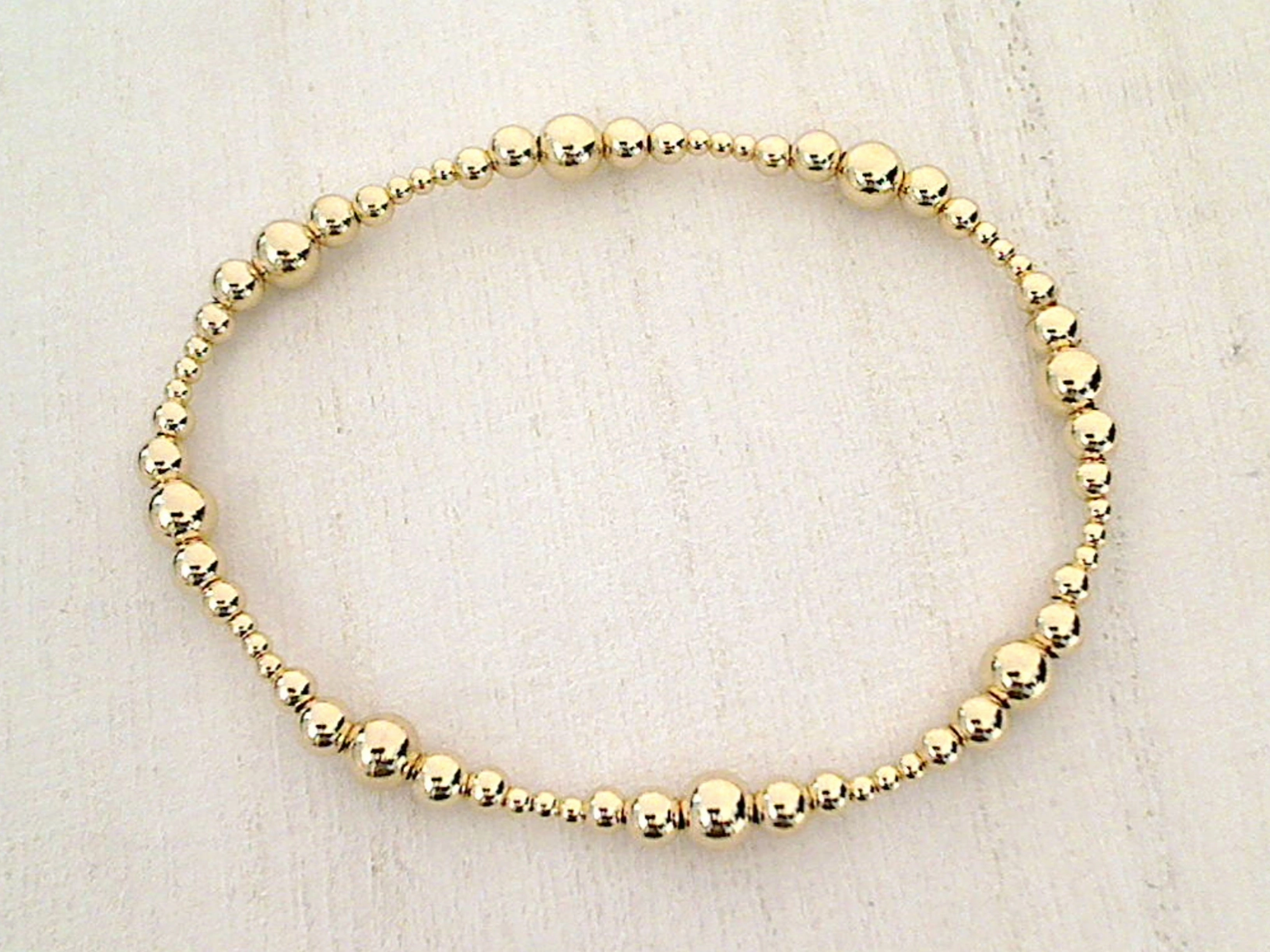 Comprehensive Composites Eternal Vision 14kt Gold Filled Stretch Bracelet - Style 5 Medium