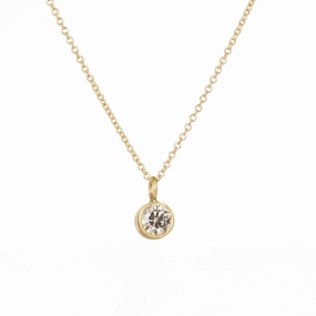 Evening Party Diverse Fit Timeless Solitaire Necklace - 18k/14k Gold   .4 ctw Reclaimed Diamond