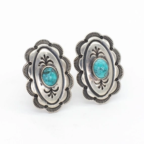 Lloyd Nelson Rocking Horse Ranch Sterling Silver Earrings Chic Contour Cool Detail