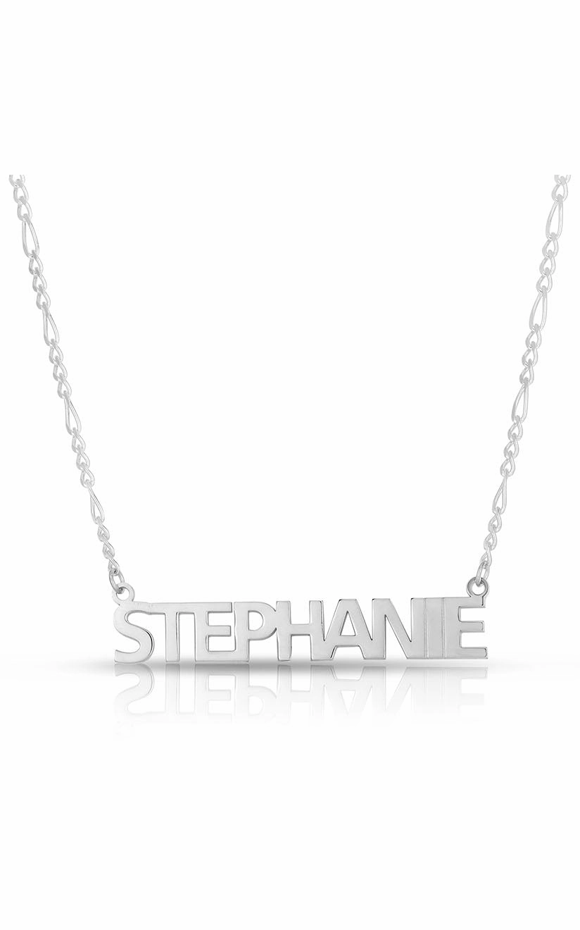 Casual Chain Accessory Solid Nameplate Pendant Necklace