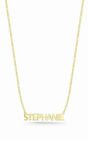 Solid Nameplate Pendant Necklace Glamorous Night Fall Item