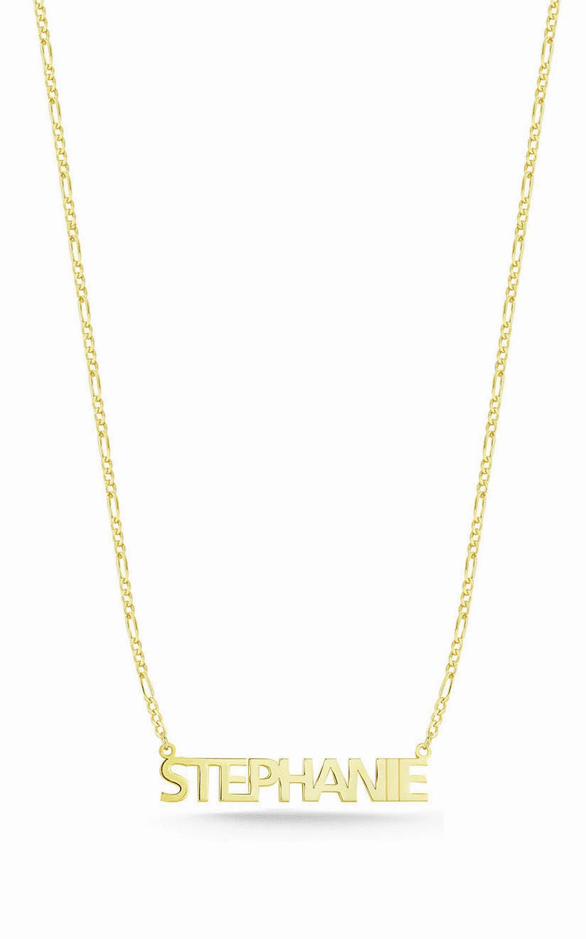 Solid Nameplate Pendant Necklace Glamorous Night Fall Item
