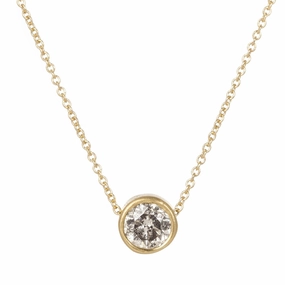 Timeless Solitaire Necklace - 18k/14k Gold   1 ctw Reclaimed Diamond Classic Look Home Accent
