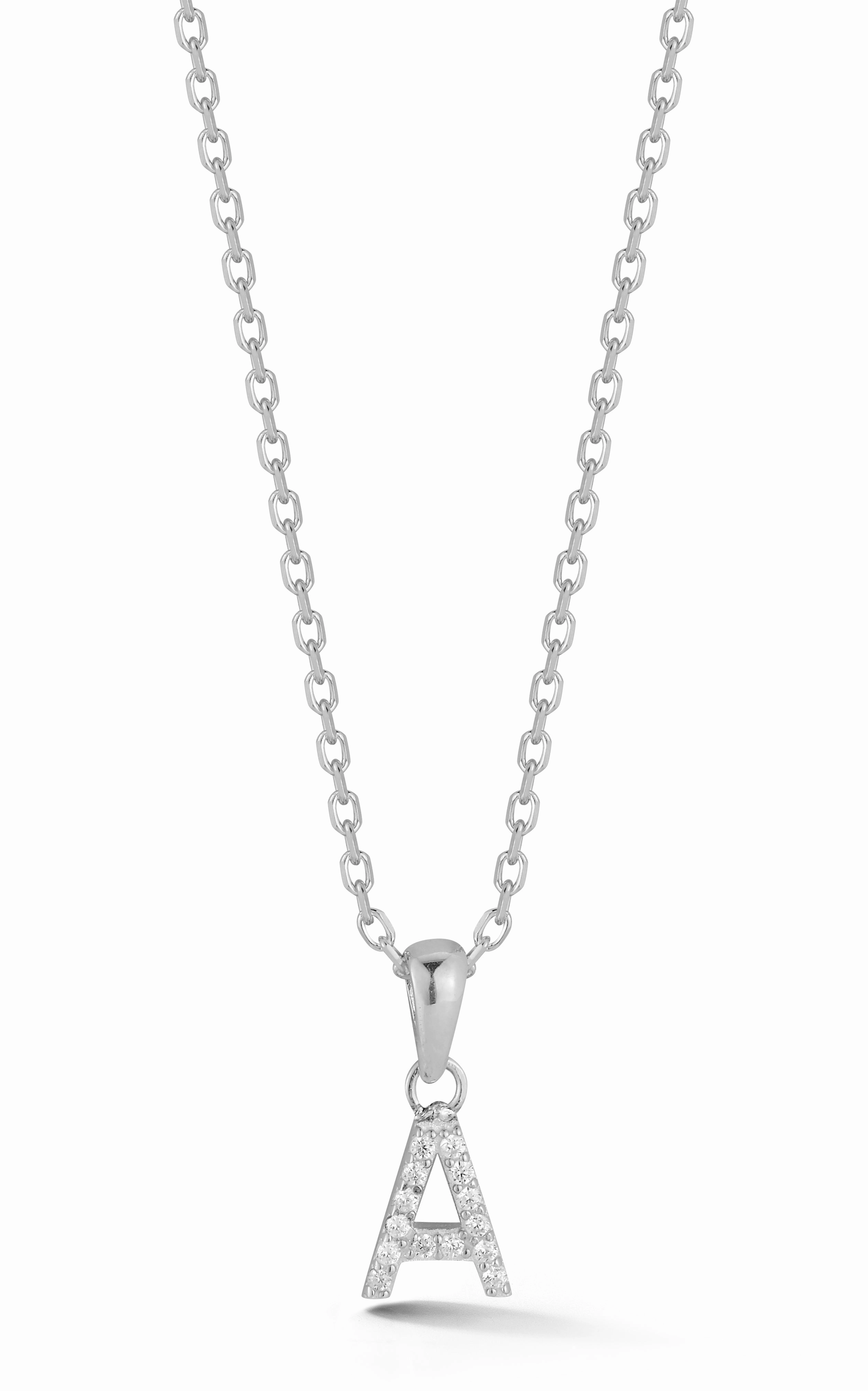 Creative Soul Tiny Pav?? Uppercase Initial Necklace