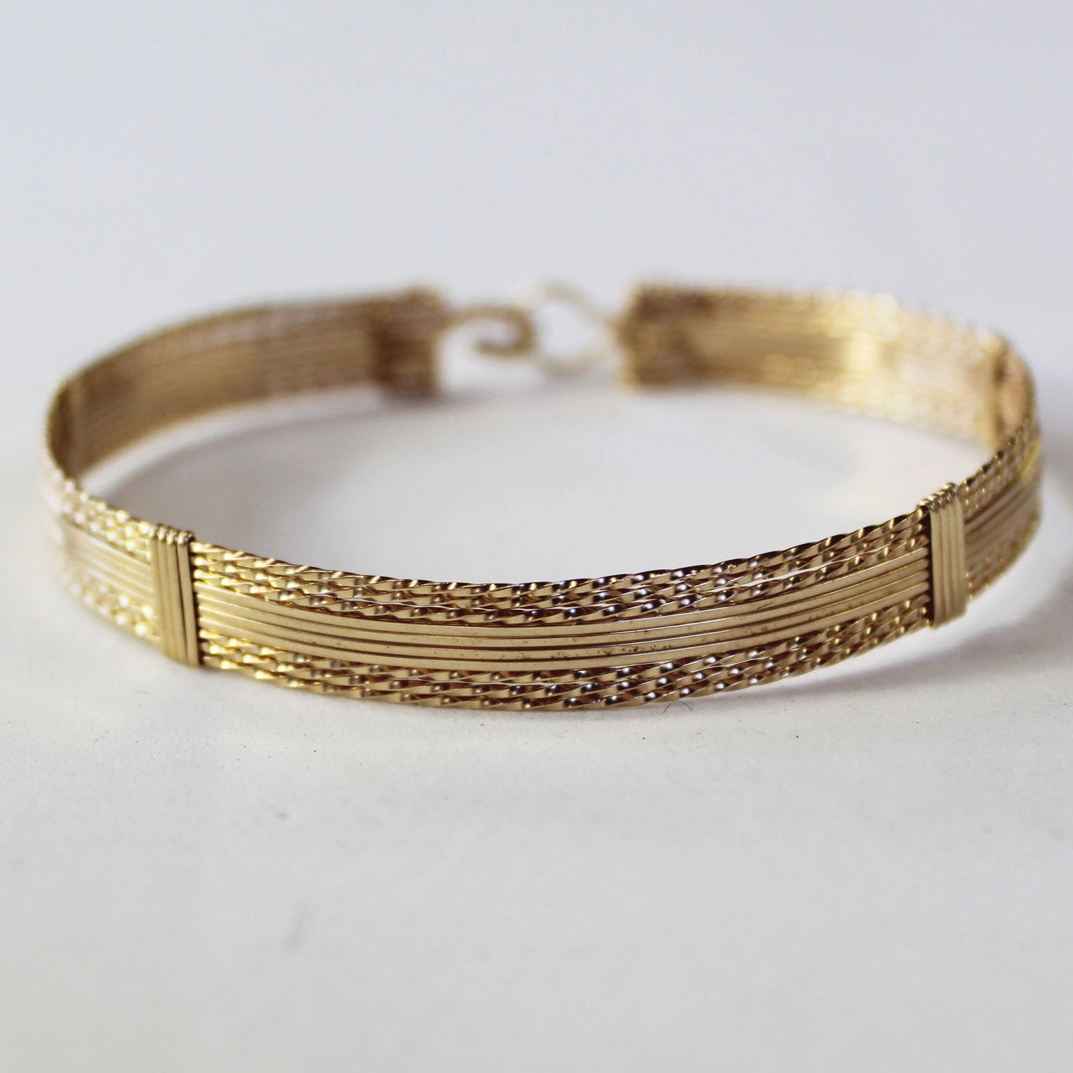 14kt Gold Filled 10-Strand Wirewrapped Stackable Bracelet  TTTSSSSTTT Fresh Out Created To Suit