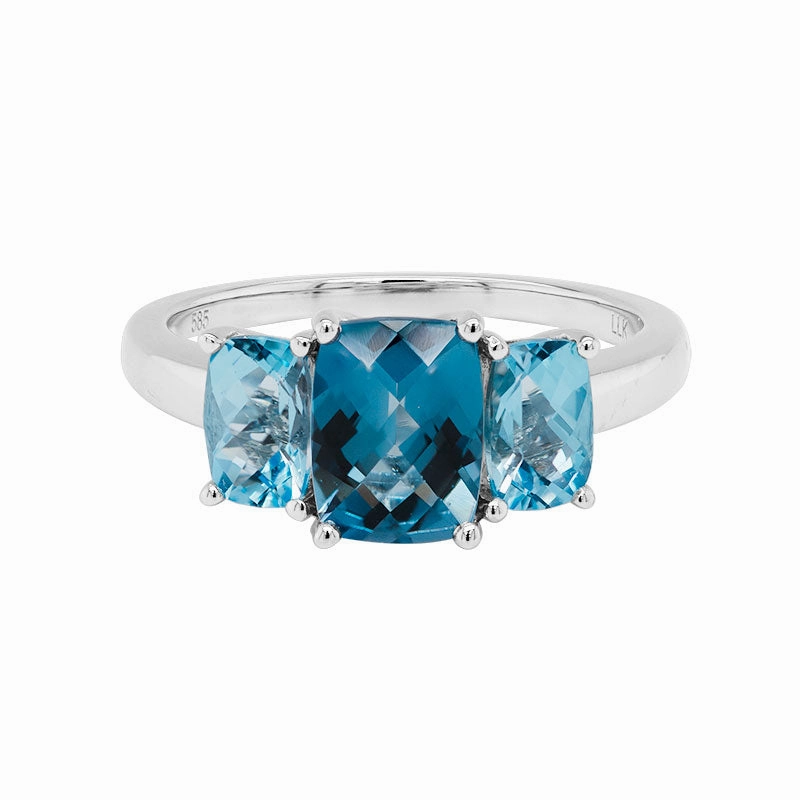 Topaz 3-Stone Ring Vacation Jewelry