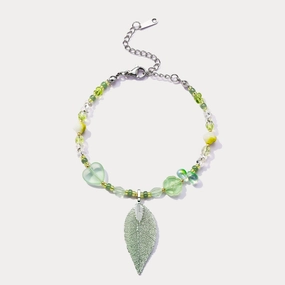 Green Leaf Bead Bracelet Standard Selection