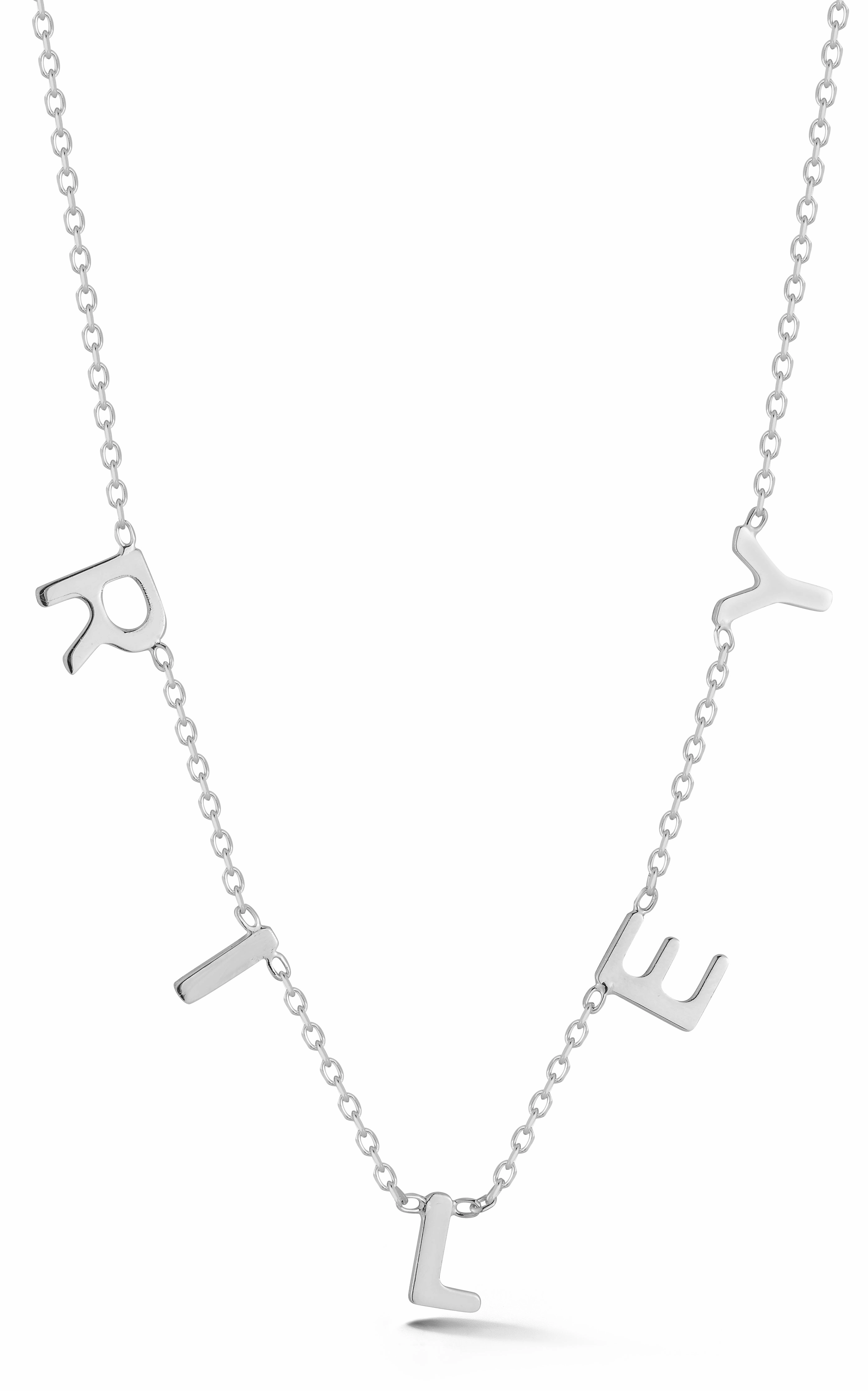 Exclusive Gift Family Dinner Dangling Block Name Necklace